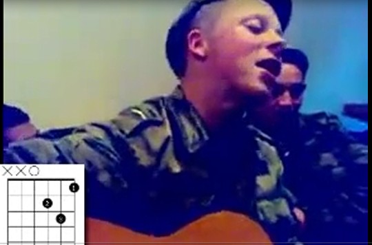 Армейская — Я еду на родной вокзал. Аккорды на гитаре